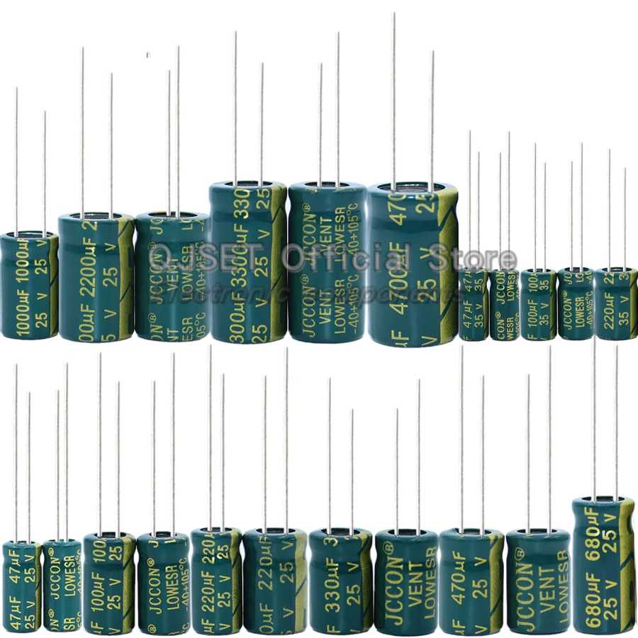 Фотография №2 товара Высокочастотные алюминиевые конденсаторы JCCON 6.3V 10V 16V 25V 35V 450V