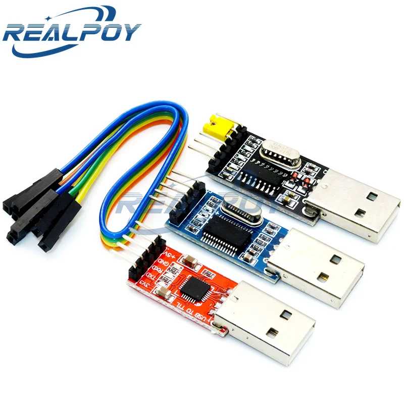 3 шт./лот = 1 шт. PL2303HX + 1 шт. CP2102 + 1 шт. CH340G USB TO TTL для Arduino PL2303 CP2102 5-контактный модуль USB к UART TTL Активные компоненты