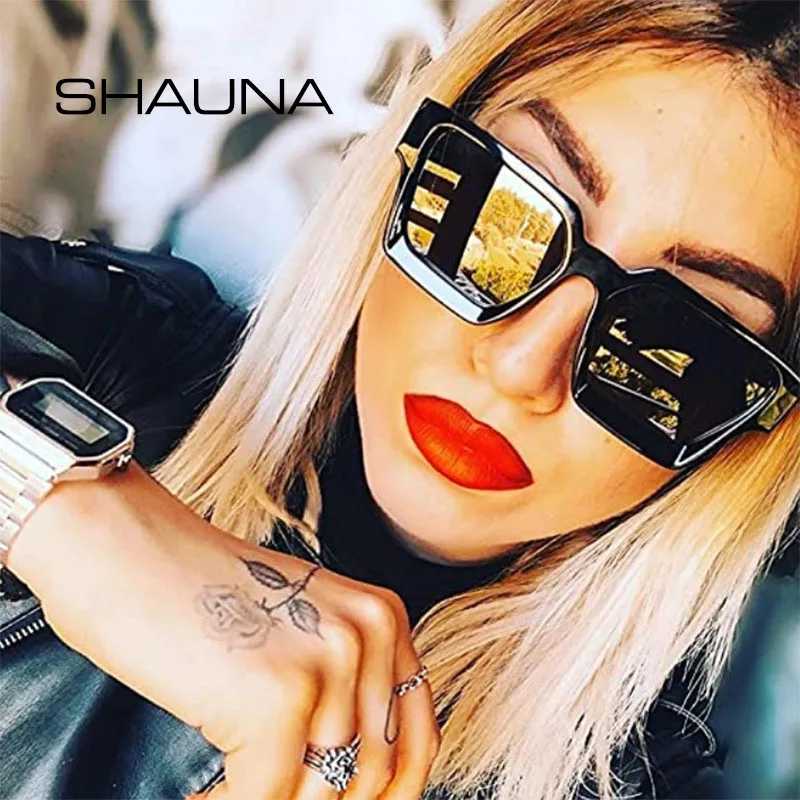 Фотография №2 товара SHAUNA Ins Популярные женские квадратные солнцезащитные очки в стиле ретро