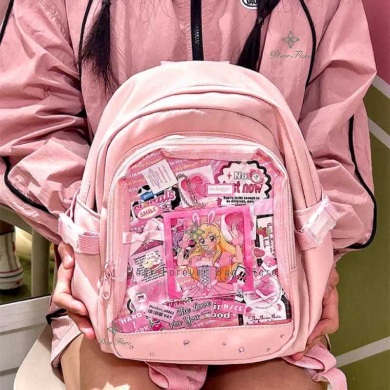 Фотография №4 товара Y2K милый мини-рюкзак женский Kawaii Ita сумка милая девушка прозрачный