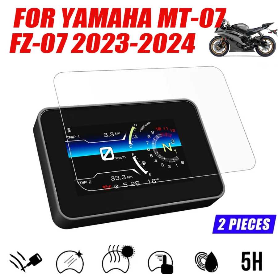 Для YAMAHA MT 07 MT07 2023 2024 Защитная пленка для приборной панели FZ-07 MT-07 Инструментальная пленка MT07 2024 Аксессуары для мотоциклов Модификация & Защита