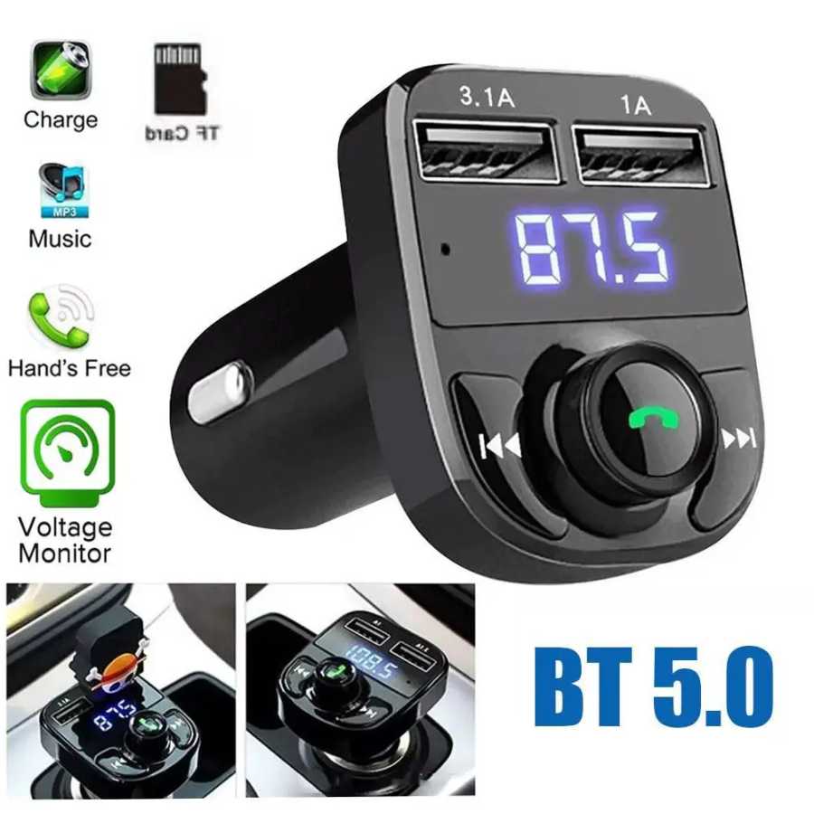 Беспроводной Bluetooth FM-передатчик и MP3-плеер с громкой связью, радио приемник, двойное зарядное устройство USB и музыкальный стерео адаптер Автоэлектроника