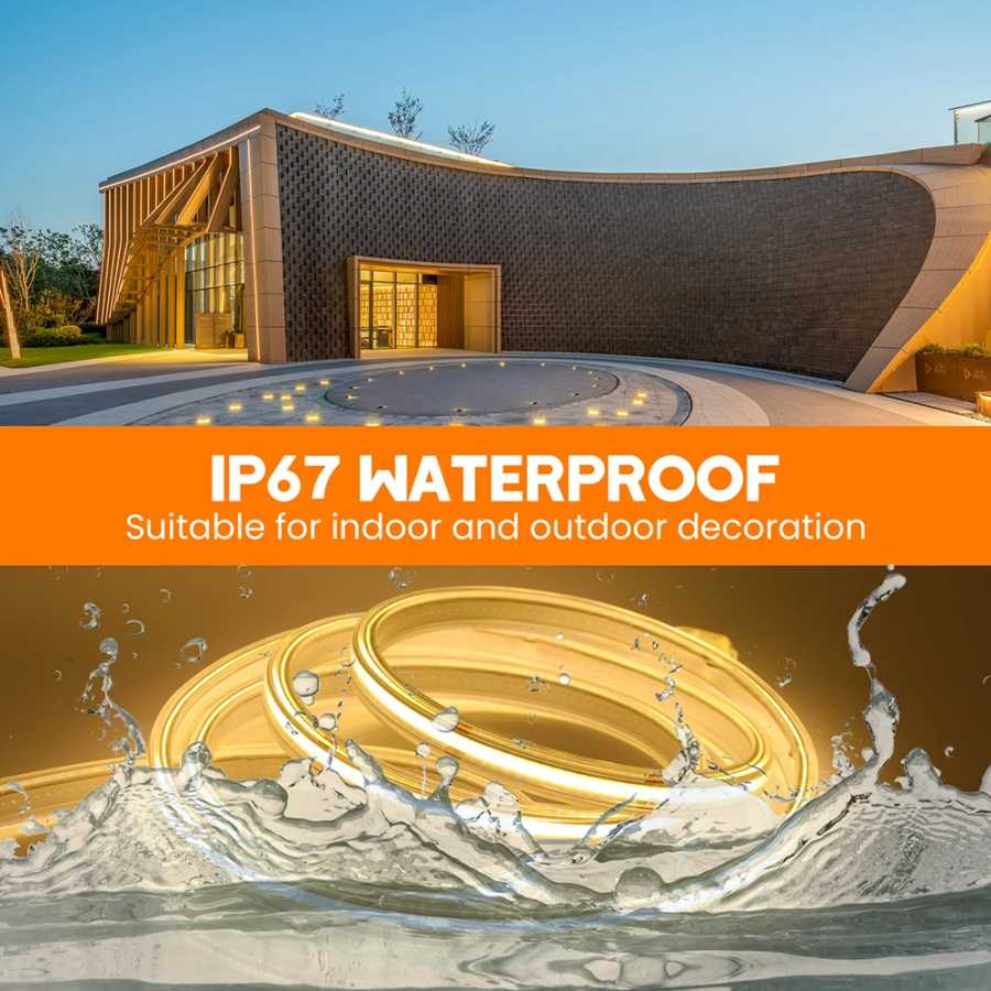Фотография №5 товара IP68 водонепроницаемая светодиодная лента COB светильник 12 в 24 В