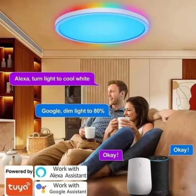 Фотография №3 товара Tuya Smart WiFi Потолочный светильник Приложение Дистанционное управление Alexa Google