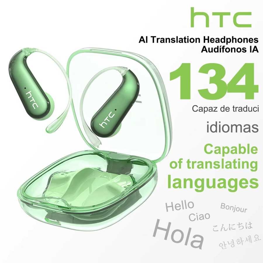 HTC NE38 Bluetooth V6.0 Наушники AI-перевод OWS Беспроводные наушники с титановым проводом HD-вызовы Сверхлегкий ушной крючок Портативное аудио и видео