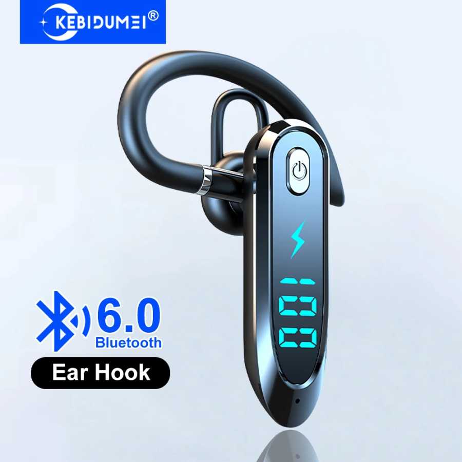 Bluetooth 6.0 наушники с крючком для наушников с вращением на 270 градусов светодиодный дисплей HIFI стерео гарнитура с шумоподавлением водонепроницаемые наушники Портативное аудио и видео