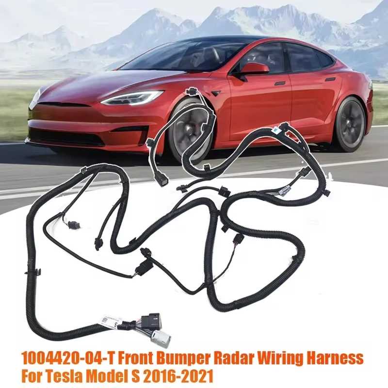 Жгут проводов для переднего радара Tesla Model S 2016-2021, жгут проводов для переднего бампера 100442004T 1004420-04-T Новая Энергия транспортного средства Детали и аксессуары
