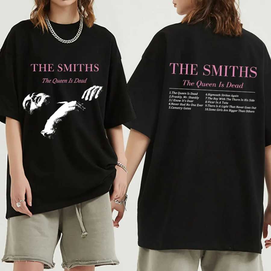 Футболка The Smiths The Queen Is Dead в стиле инди 1980-х годов, футболка большого размера Morrissey, винтажные футболки в стиле панк-рок-группы, уличная одежда унисекс Футболки и майки