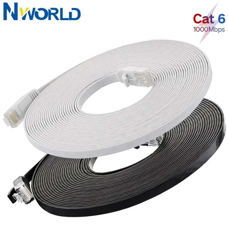 0,5 м 1 м 2 м 3 м 5 м 10 м 15 м 20 м 30 м Кабель CAT6 Плоский Ethernet-кабель RJ45 Patch LAN CAT 6 Сетевой кабель для компьютерного маршрутизатора ноутбука Компьютерная периферия