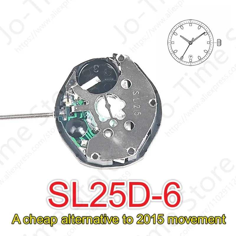 Sunon SL25D-6 Китай Кварцевый механизм с тремя стрелками Календарь с дисплеем даты Компонент часов для изготовления часов Аксессуары для часов