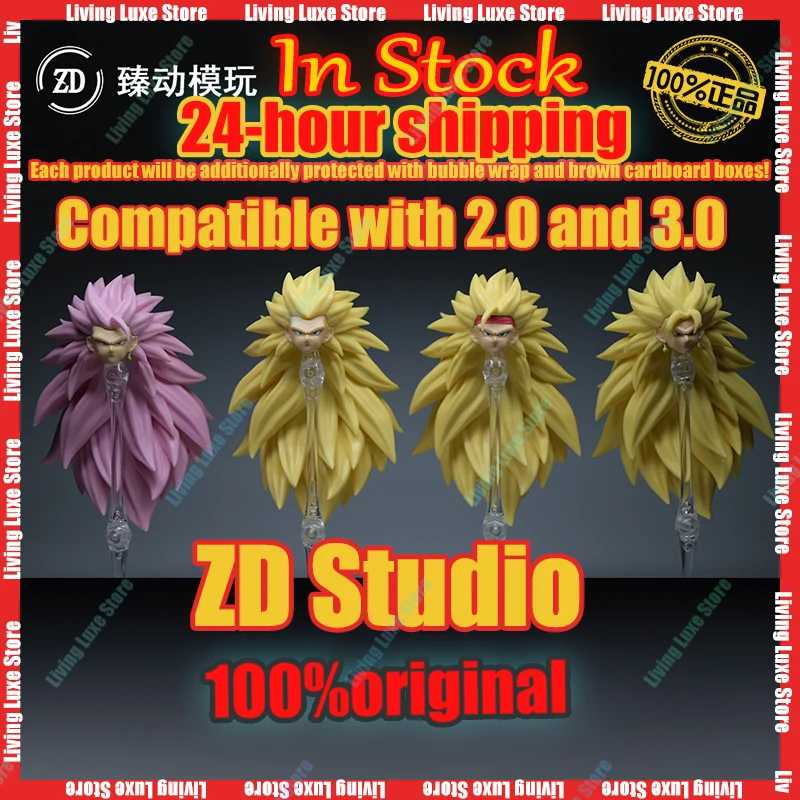 В наличии ZD Studio Dragon Ball SHF Super Saiya SSJ3 Vegito Bardock Son Goku Goku Black Gogeta Head Accessories Kit Фигурка Игровые фигурки и трансформеры