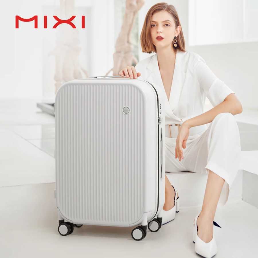 Дорожный чемодан в полоску Mixi, 20-дюймовый размер кабины, легкий чемодан для ручной переноски, чемодан для ПК на колесиках, 24 26 дюймов, M9273 Багажные сумки