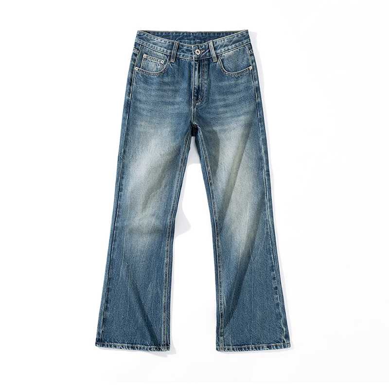 Расклешенные джинсы, мужские брюки-клеш, уличная одежда, брюки Bootcut, уличная мужская одежда, джинсы полной длины, ковбойские 2025 Деним (новый)