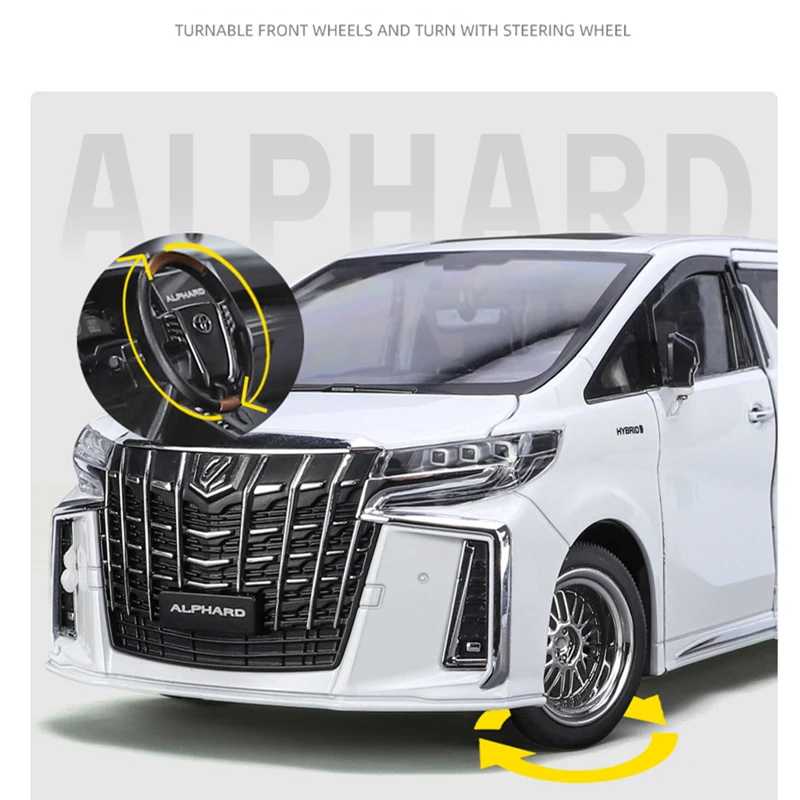 Фотография №3 товара Новая модель автомобиля из сплава Toyota Alphard MPV 1/18, литая