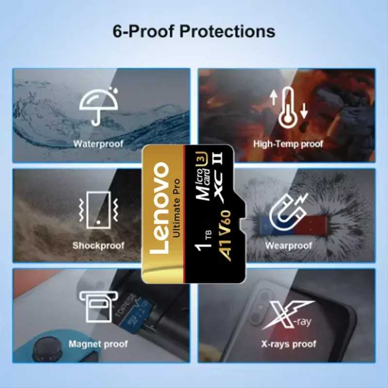 Фотография №5 товара Карта памяти Lenovo Micro SD, высокоскоростная TF-карта V60 U3, 1