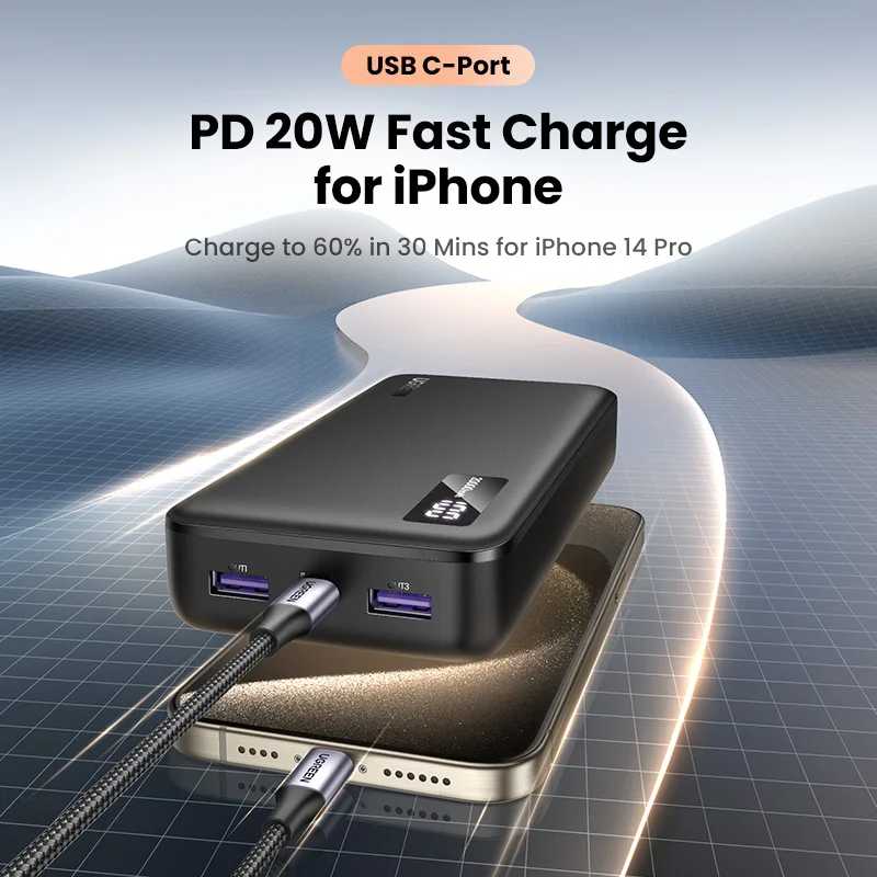 Фотография №1 товара UGREEN 20000 мАч PD 20 Вт Power Bank с быстрой