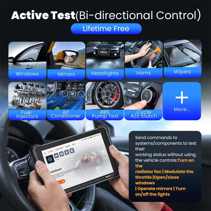 Фотография №3 товара THINKCAR THINKSCAN 689BT Все системы автомобильного диагностического инструмента ActiveTest ECU