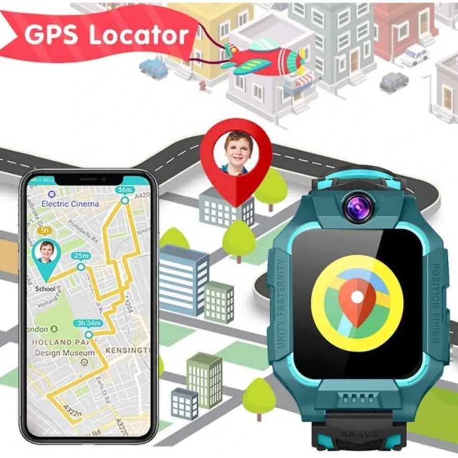 Фотография №3 товара Детские умные часы Lenovo Q19 с GPS-трекером, SIM-картой, водонепроницаемые, с