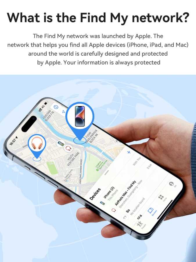 Фотография №4 товара HOCO E94 Airtag GPS-трекер для животных и ключей, умное устройство