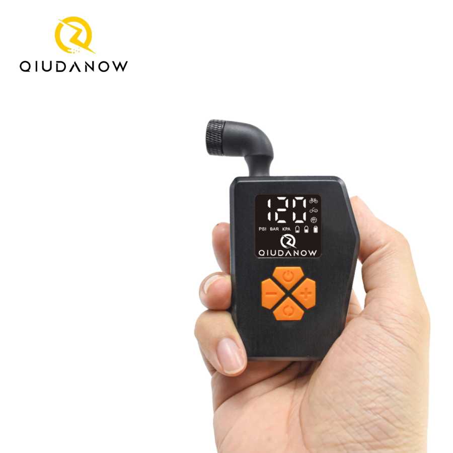 QIUDANOW 120PSI портативный электрический воздушный насос для накачивания велосипедных шин с экраном двойной батареей 750 мАч несколько режимов на выбор Велоспорт
