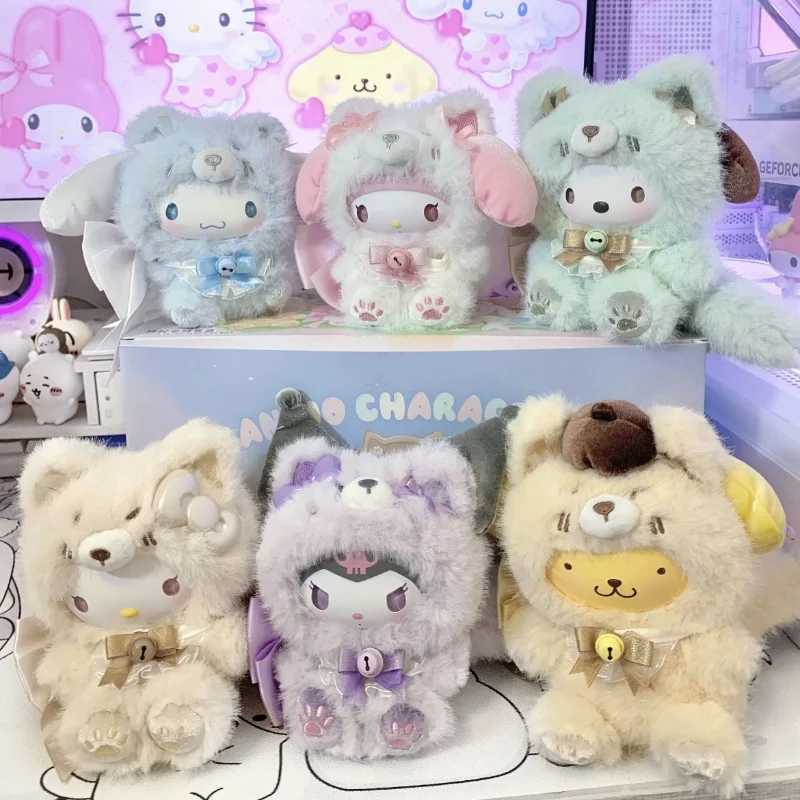 Персонажи Kuromi Fox Island слепая коробка Cinnamoroll Kuromi Vinly плюшевые подвески коробка-сюрприз My Melody аниме кукла Mystery Bag игрушка Модная слепая коробка
