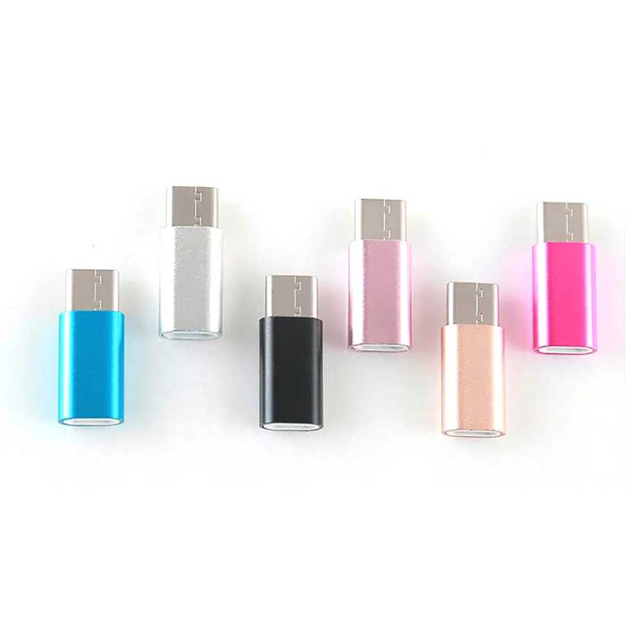 Переходник USB Type-C (штекер) на Micro USB (гнездо), адаптер Type-C на Micro USB 2.0 для зарядки телефонов Samsung, Xiaomi, Huawei Электрика