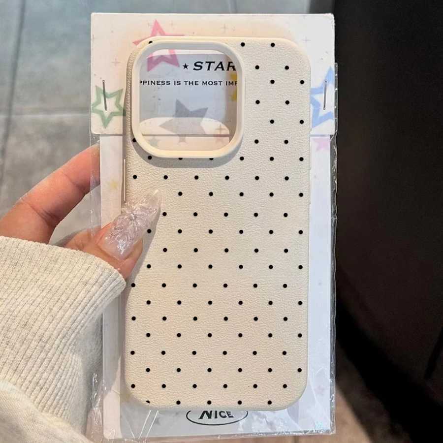 Мягкий силиконовый чехол Ins Polka Dots для iPhone 15 Pro Max, iPhone 16, 13, 11, 17, 14, 12 Pro Plus, кожаный противоударный чехол TU Чехлы и чехлы для мобильных телефонов