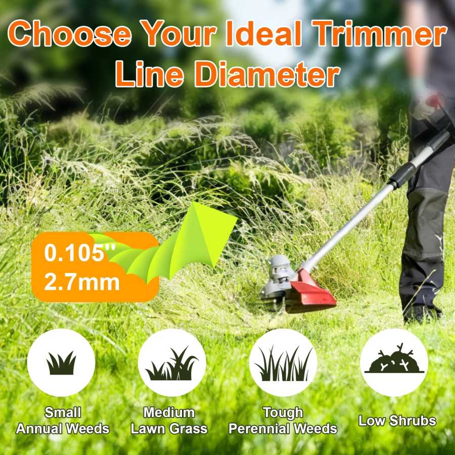 Фотография №2 товара Новая леска для триммера TSES Triangle Trimmer Line, витая, долговечная,