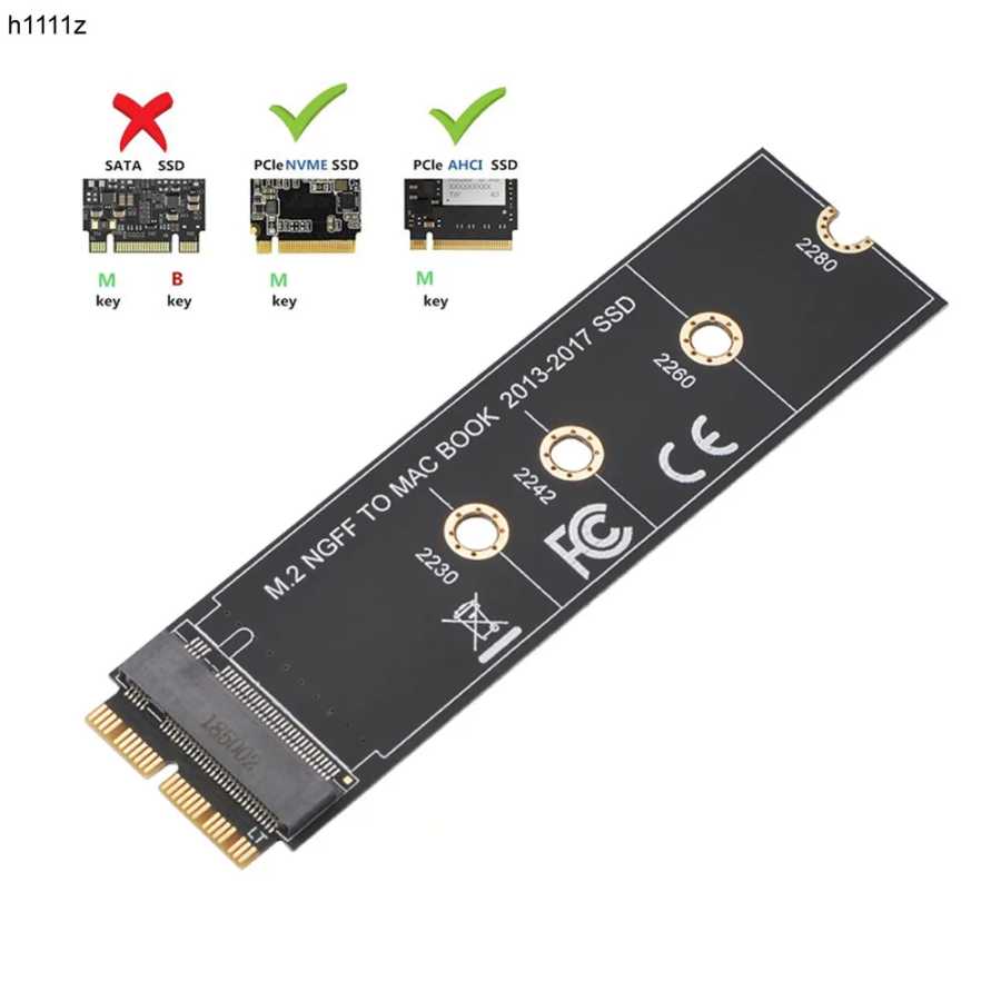 Модернизированный комплект NVME/AHCI SSD для A1465 A1466 A1398 A1502 M.2 NVME SSD Convert Adapter Card для MacBook Air Pro Retina 2013-2017 Хранение данных