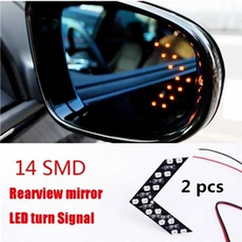 Фотография №2 товара 2Pcs14 SMD светодиодный автомобильный зеркало заднего вида со стрелкой, световой