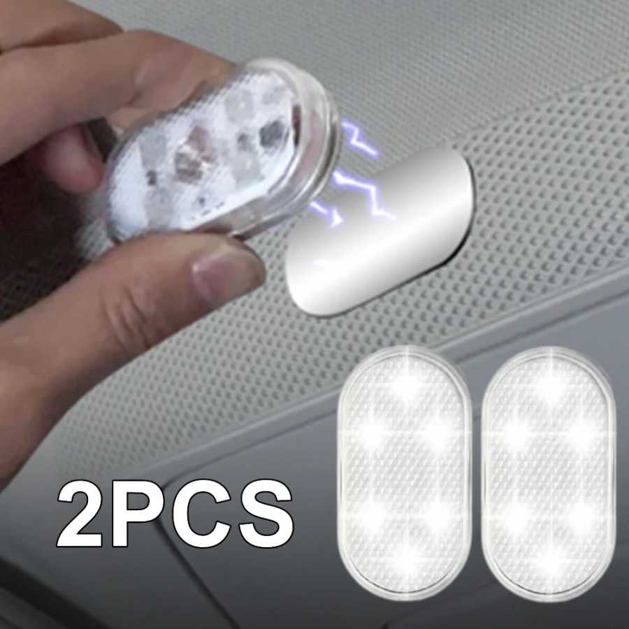 2PCS Магнитная сенсорная лампа крыша автомобиля Магнитная всасывающая крыша Led Внутреннее освещение кемпинга USB Зарядка сенсор Автомобильные фары