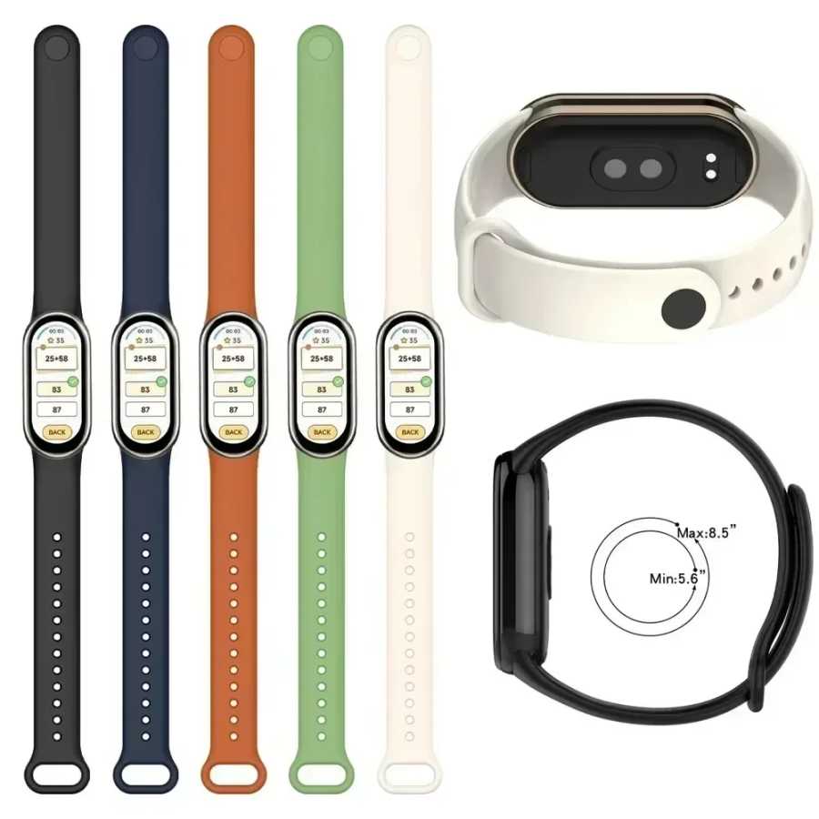Фотография №4 товара Мягкий официальный силиконовый ремешок для Xiaomi Mi Band 10, спортивный