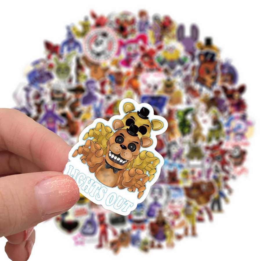 Фотография №5 товара 50/100 шт., Five Nights at Freddy's Thriller, игра ужасов, граффити,
