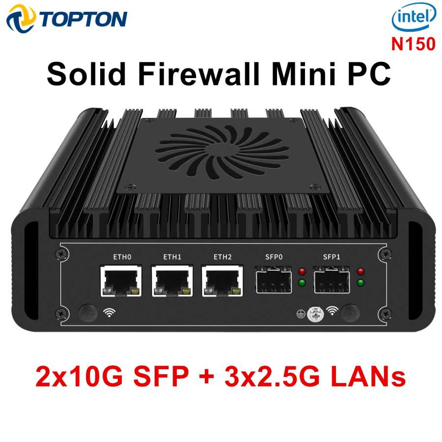 Мини-ПК Topton 2x10G SFP с функцией фаервола, 3x2.5G LAN, Intel i3 N305/N300/N150, DDR5, NVMe, Proxmox, pfSense, OPNsense, домашний сервер Серверы и промышленный компьютер
