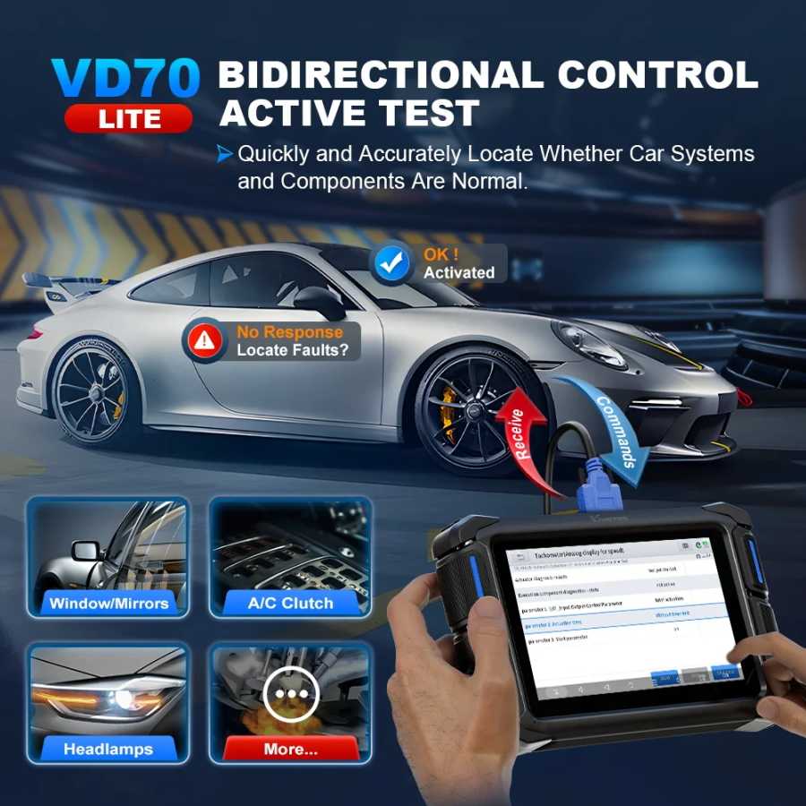 Фотография №5 товара Автосканер VDIAGTOOL VD70Lite с пожизненным бесплатным обновлением, диагностика всех систем