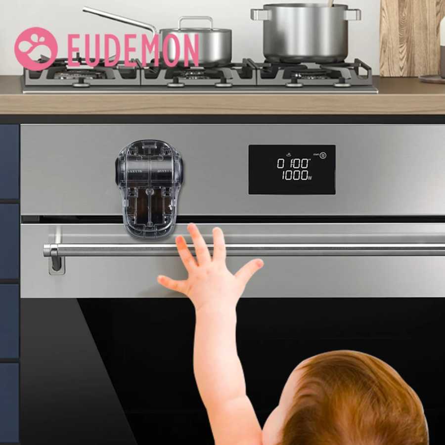 Новейший замок для духовки EUDEMON с новым дизайном для детей, предотвращает играние ребенка с дверцами духовки, детский защитный дверной стопор для духовки Безопасность