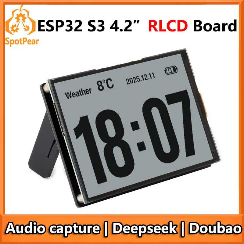 Waveshare ESP32-S3 AI RLCD Экран с полным отражением 4,2-дюймовая макетная плата Deepseek Компьютерные комплектующие
