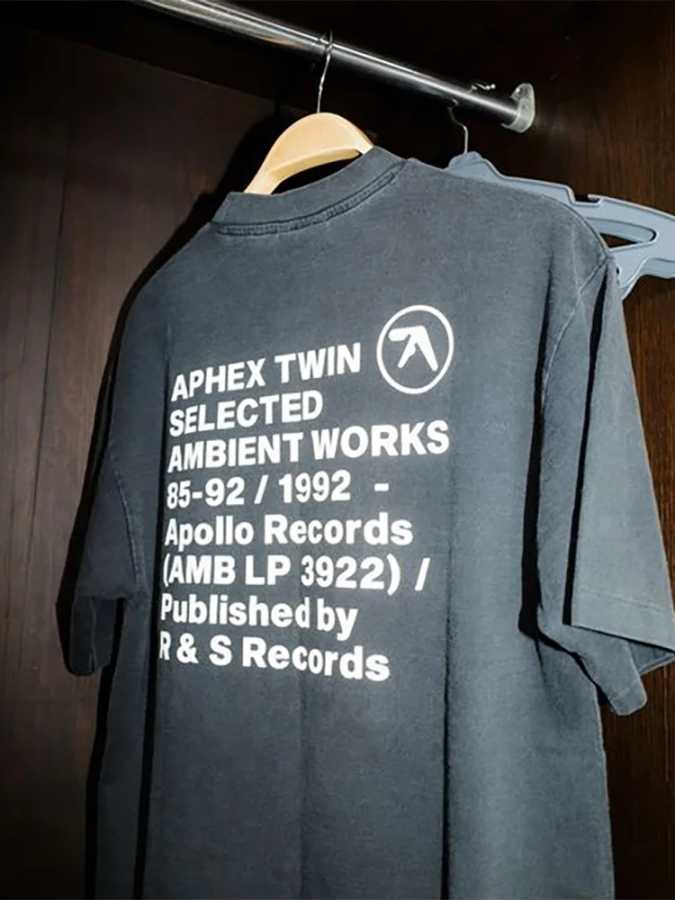 Мужская футболка Aphex Twin Washed с черным принтом, хлопковые графические большие корейские модные топы с короткими рукавами, футболки Y2k, уличная одежда Футболки и майки