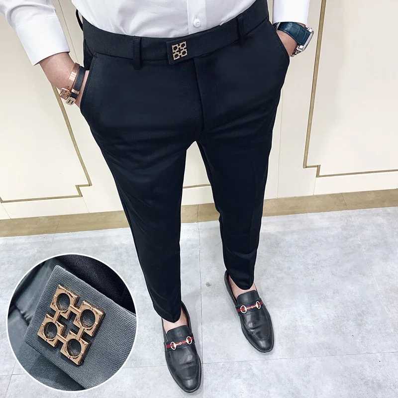 Фотография №2 товара Мужские повседневные брюки Slim Fit для офиса и уличного стиля,