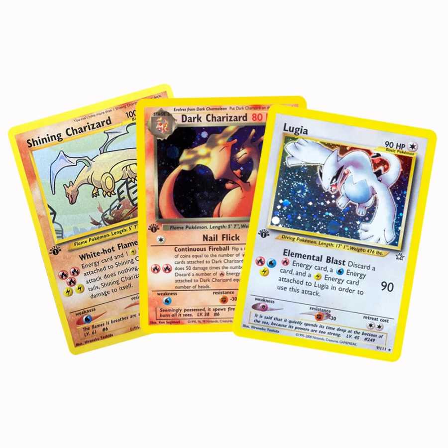 PKM голографические одиночные прокси-карты Lugia Charizard Venusaur фольга игровые коллекционные карты PTCG детские игрушки Хобби и коллекционирование