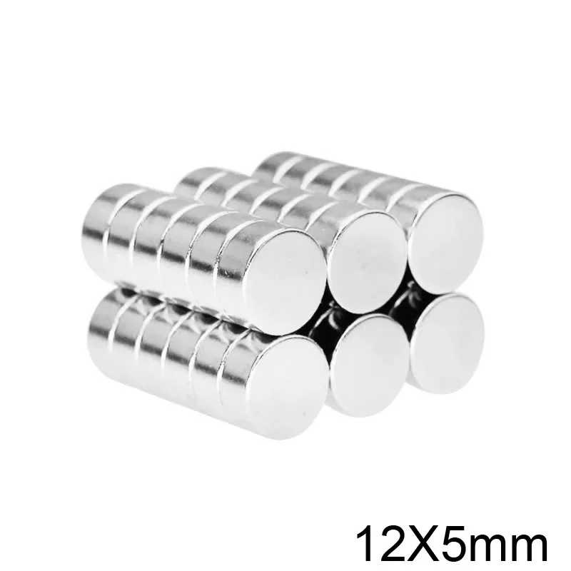 Мощные магнитные диски 12x5 мм, постоянные круглые магниты 12x5 мм, неодимовые сильные магниты 12*5 мм Крепеж и скобяные изделия