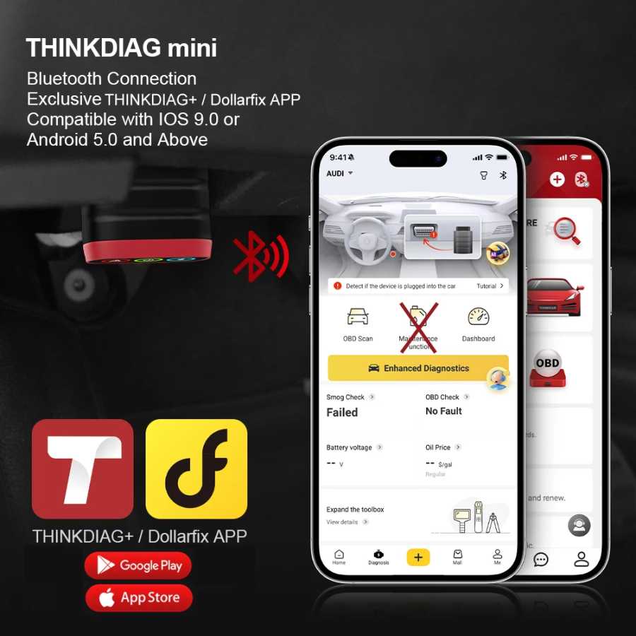 Фотография №5 товара THINKCAR THINKDIAG MINI автоматический сканер OBD2 полная диагностика систем всех
