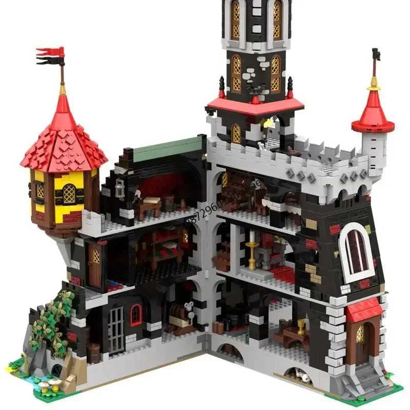 Фотография №5 товара Новый 3995 шт. Moc Европейский Средневековый вид на улицу Летучая