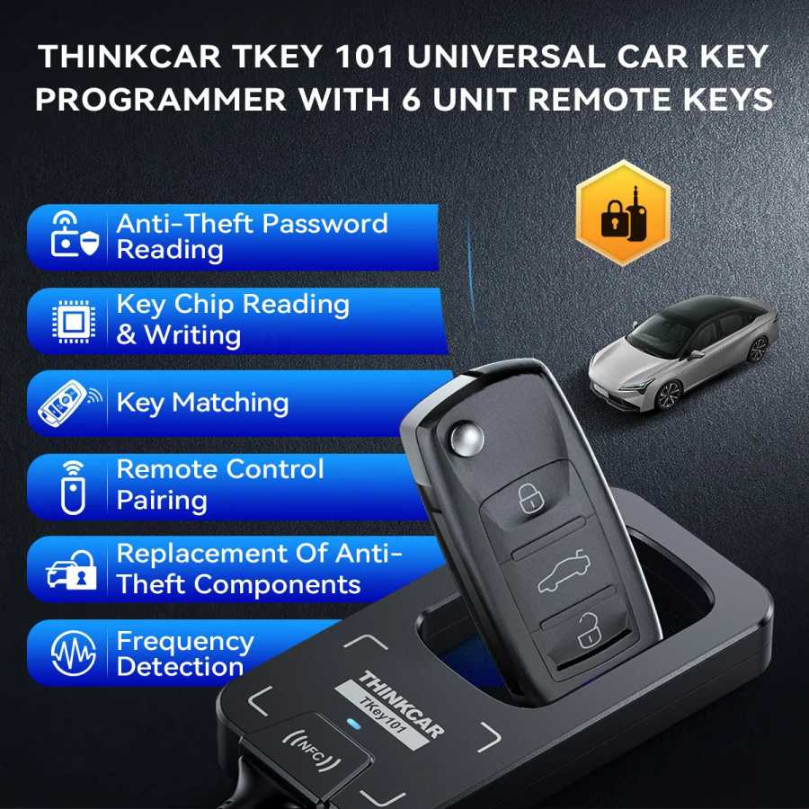 Фотография №1 товара THINKCAR TKEY 101, универсальный программатор автомобильных ключей с 6 блоками,