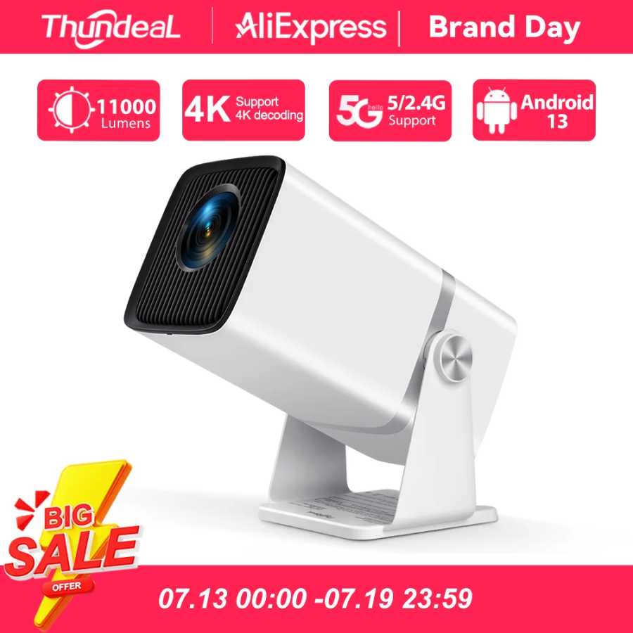 Проектор ThundeaL 4K Full HD FHD TD80W фильмов домашний с Android Wi-Fi и 3D для домашнего кинотеатра портативный мини Компактный смарт проектор TD80 для презентаций и просмотра домашний кинотеатр PK HY320 ТВ, аудио- и видеотехника