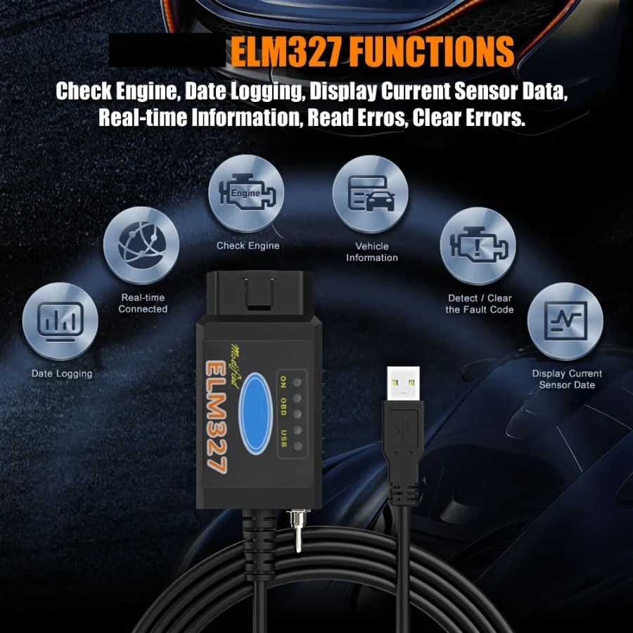 Фотография №5 товара ELM327 V1.5 PIC18F25K80 FTDI/CH340 со сканером кода переключателя OBD2 Bluetooth