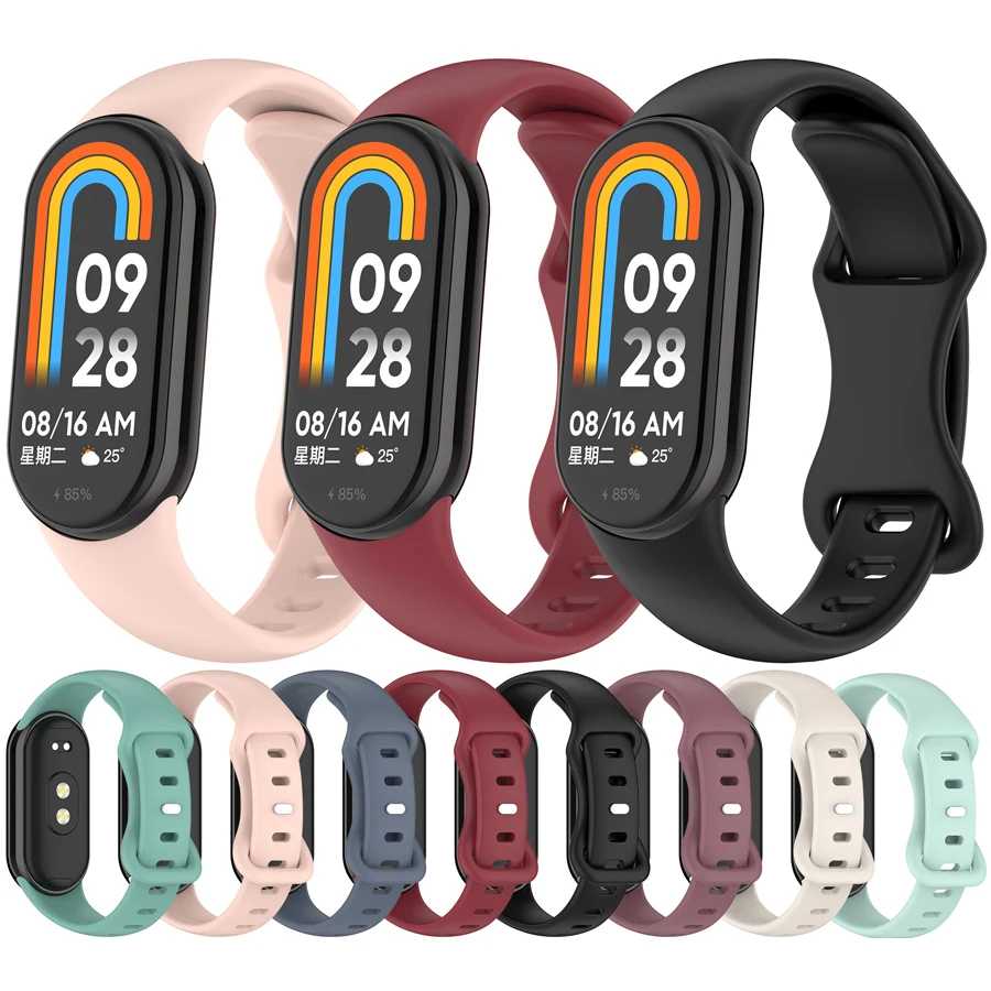 Фотография №1 товара Силиконовый ремешок для Xiaomi Mi Band 10 9 8, спортивный