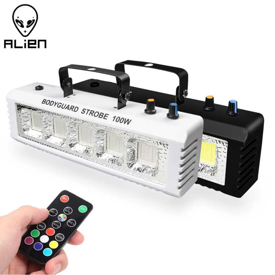 ALIEN RGB Белый DJ Диско Стробоскопы 40 Вт 60 Вт 80 Вт 100 Вт Пульт дистанционного управления Звуковая вспышка Вечеринка Свадьба Праздник Эффект освещения сцены Коммерческое освещение