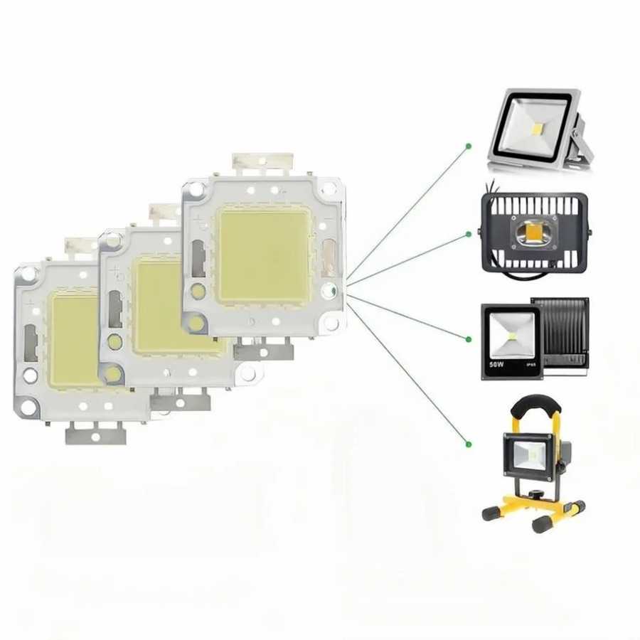 Фотография №1 товара Светодиодные COB-модули AvvRxx 10W 20W 30W 50W 100W, интегрированные, высокой