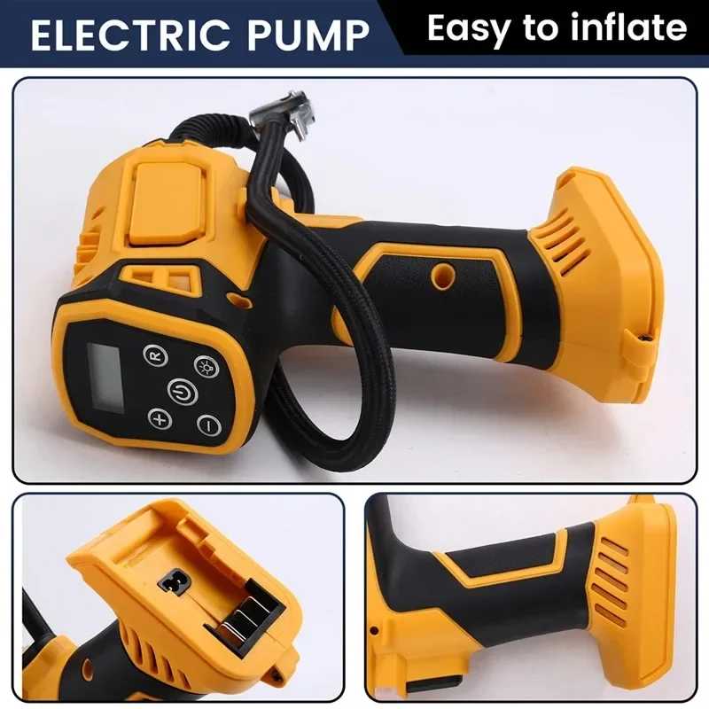 Фотография №5 товара Подходит для аккумуляторного воздушного компрессора DeWALT, автоматического накачивания шин, беспроводной